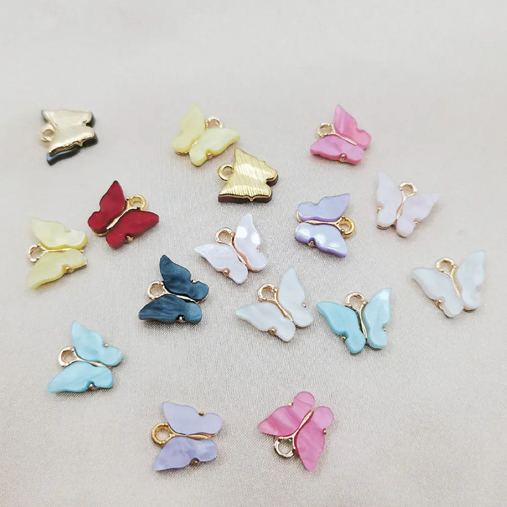 36Pcs Simulation Butterflies Charms for DIY Jewelry Making Necklace Bracelet Pendant Earring Anklet Hairband Craft Accessories