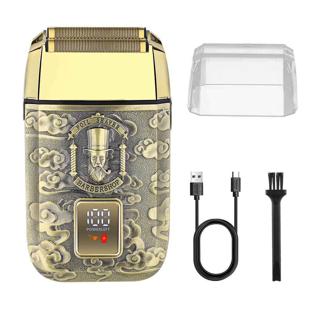 

New Rechargeable Electric Shaver with Dual Blades for Men Rechargeable Shaver with Dual Blades for Men Bronze Shaver for Men
