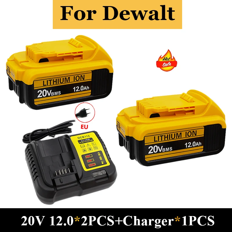 For Dewalt 20V 8.0Ah Rechargeable Battery for Dewalt Cordless Screwdriver Drill Screw Gun Wrench Imp