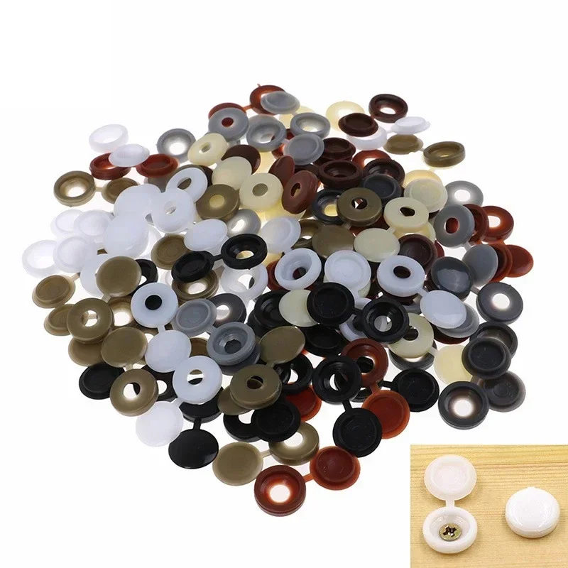 

10/500PCS Motorcycle Car Screw Caps Nuts Covers Foldable Snap Protective Cover Hinge Plastic Button Furniture Upholstery Cover