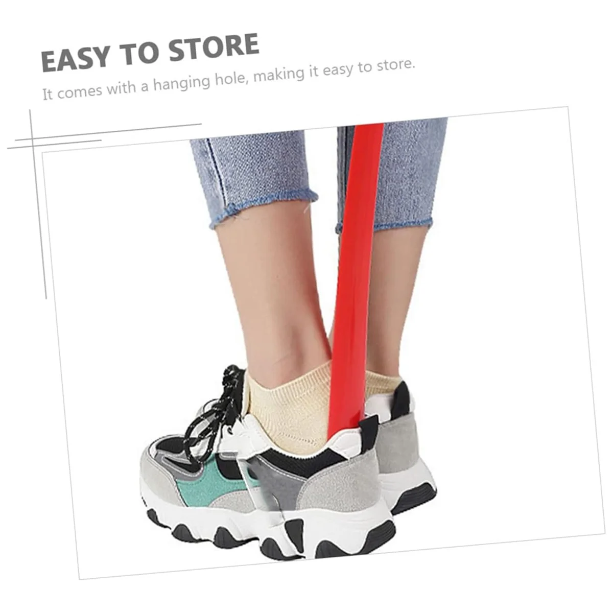 ABQR 6 قطعة مقبض لبيسة الحذاء هوك مساعدين الأحذية لضبط أحذيةك مساعد رفع الأحذية المحمولة قرون الحذاء أدوات لبيسة الحذاء #6