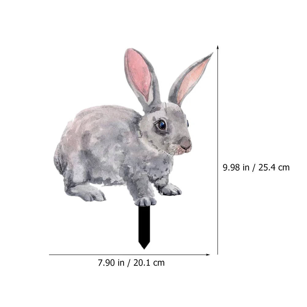 

2pcs Easter Garden Stakes Bunny Yard Decorations Outdoor Rabbit Lawn Ornaments Durable Acrylic Signs For Garden Patio Decorative