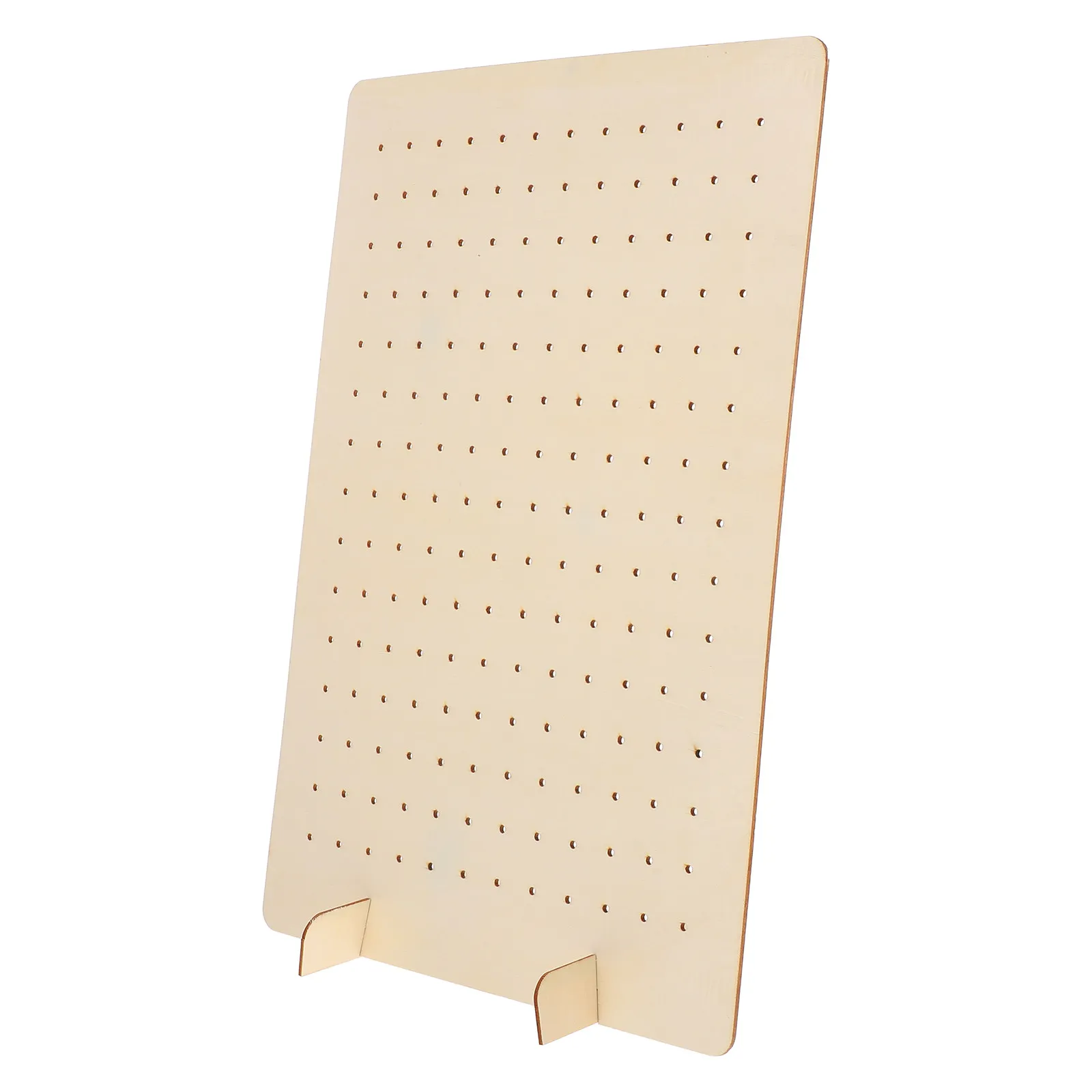 

Wood Display Stand Multifunctional Standing Pegboard Jewelry Organizer for Desk Tabletop Necklace Earring Display Modern
