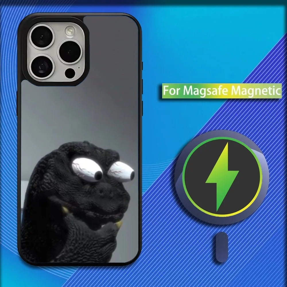 Monster G-GodzillaES Funny Phone Case For iPhone 16,15,14,13,12,11,Plus,Pro,Max,Mini Magsafe Magnetic Wireless Charging