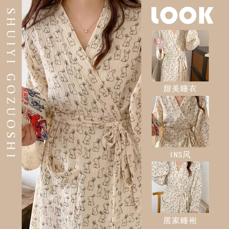 Lockere, weiche Loungewear für Mädchen, Damen-Langarm-Oberteil für Frühling und Herbst, atmungsaktive Freizeitkleidung für Damen, lässige Nachthemden für Zuhause.