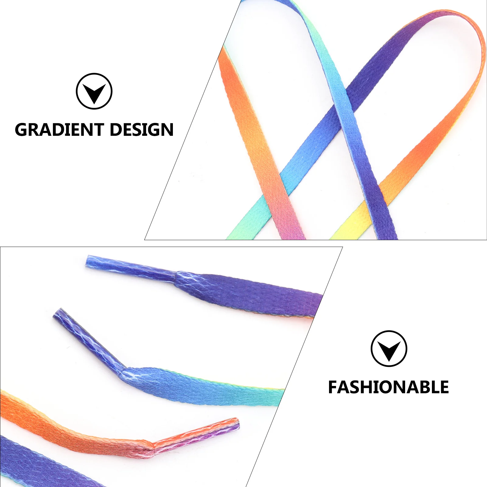 

1Pair Colorful Flat Shoe Laces Thickened Polyester Strong Woven Elasticated Sneaker Laces for Athletic Shoes Boots Unisex