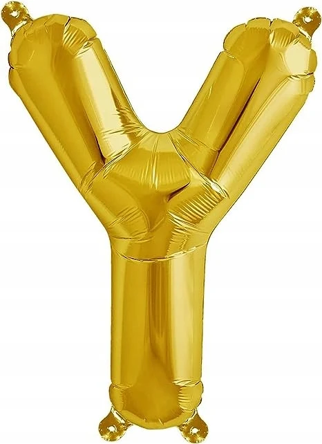 Gouden letter Y folieballon 40 cm, decoratie voor verjaardag en feest, helium, lucht, bruiloft, ornament, inscriptie, bruiloft, folie