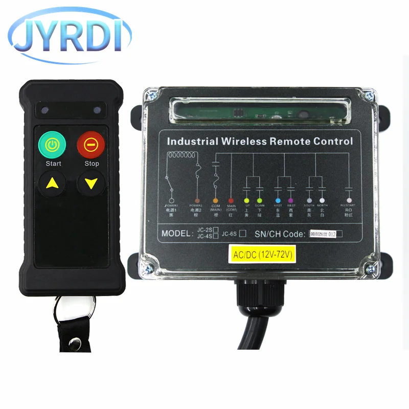 

JC-2S 2-кнопочный односкоростной промышленный беспроводной радиокран, переключатели дистанционного управления, лебедки, трек, контроллер крана, подъемник