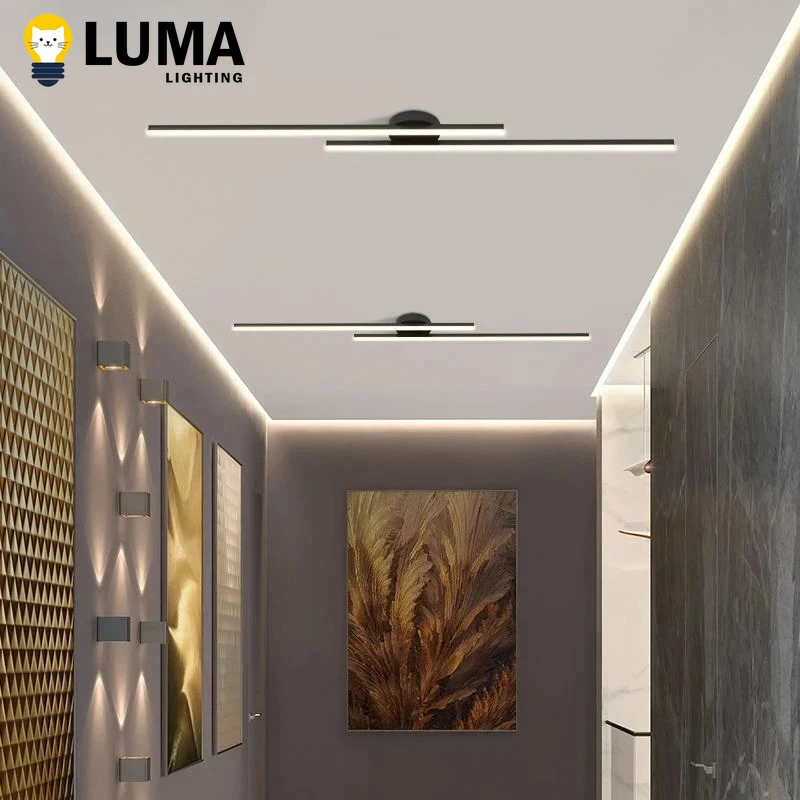 

Длинная полоса прохода светодиодные потолочные светильники балконная лампа спальня столовая гостиная гардеробная потолочный светильник остров кухонный декор