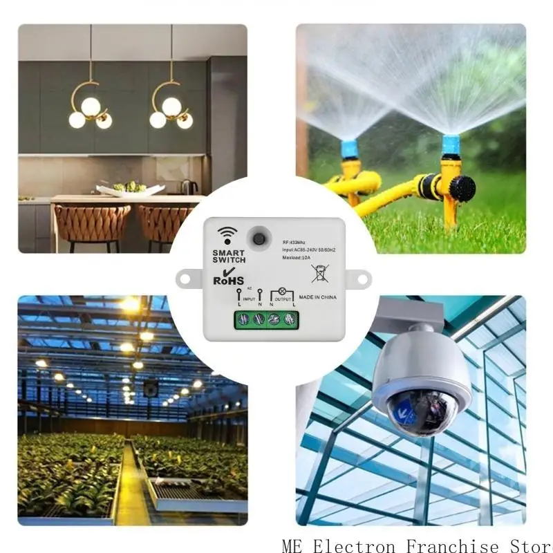 T5EA LED Switch Decoration Switch Set AC110V 220V Wireless Controls Switch للأنظمة المنزلية والزراعية