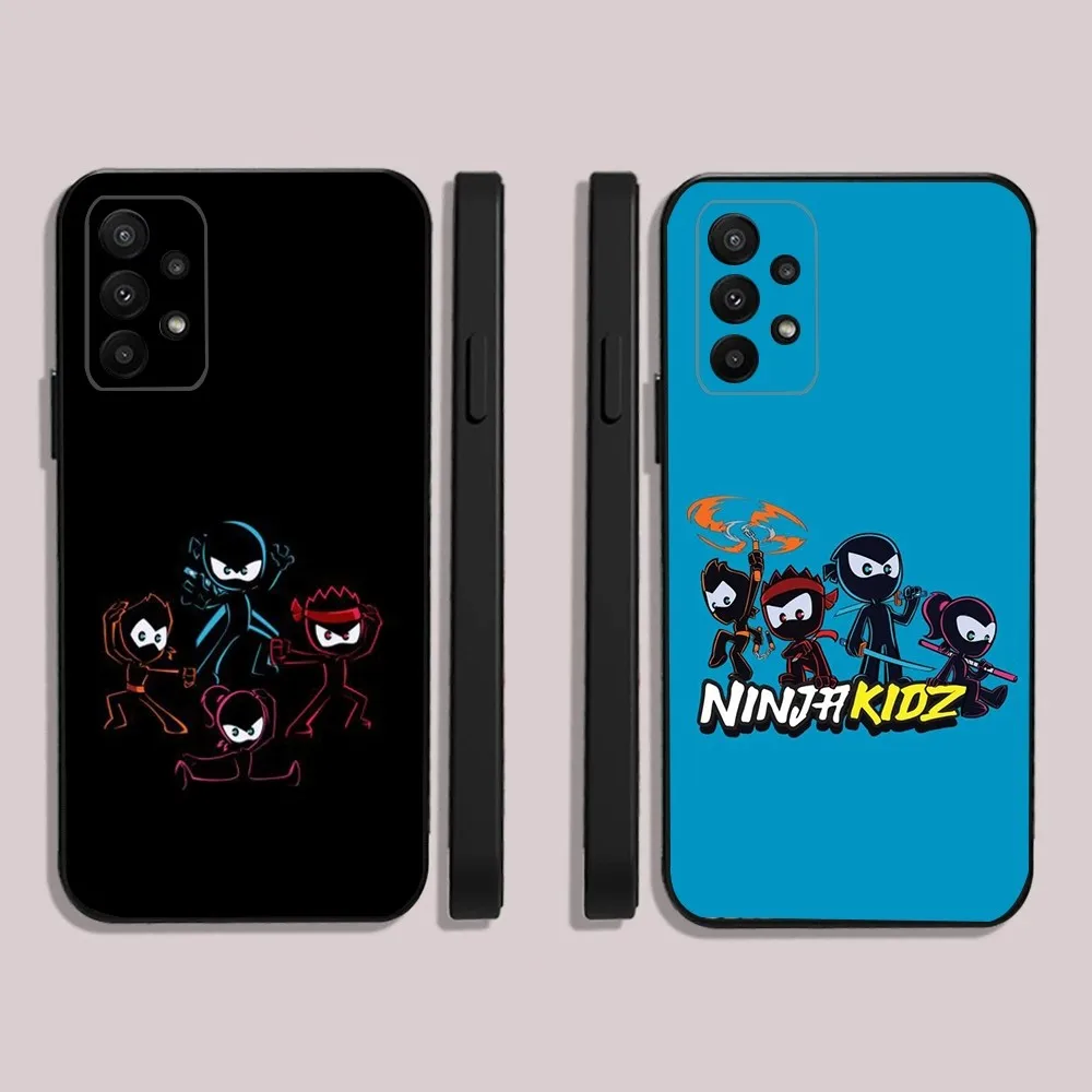 Ninja Kidz Cool  Phone Case For Samsung S24,23,22,30,21,10,9,Ultra,Plus,Lite,FE,5G Black Soft Case