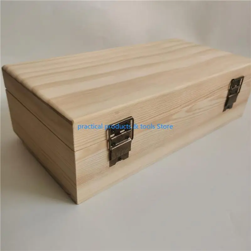 

77JB 32 Grids Wooden Essential Oil Storage Box Solid Carrying for Case Holder Therapy Bottle Jewelry Organi