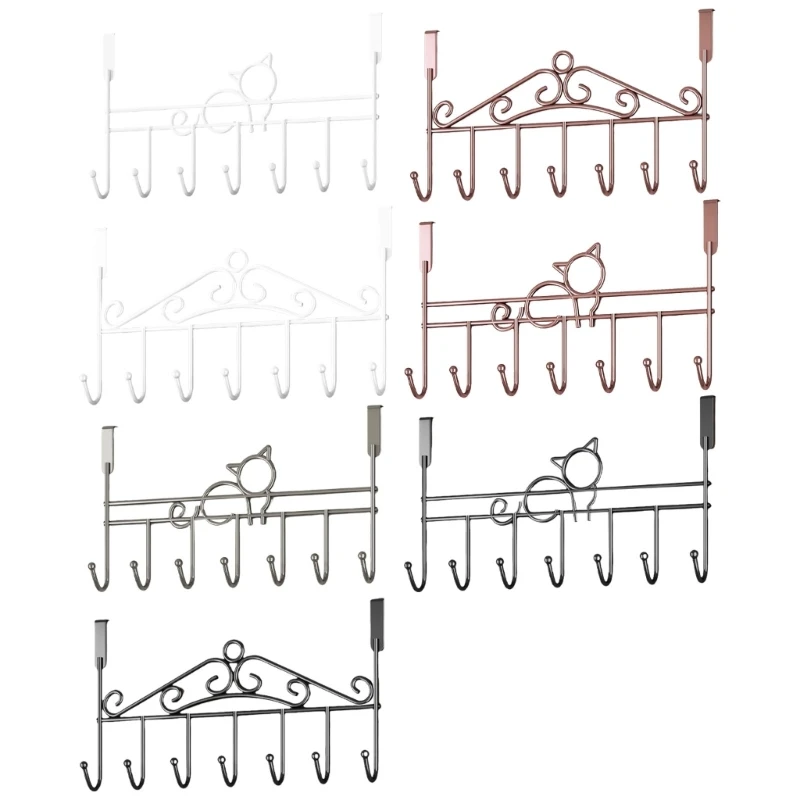 Modny wieszak na drzwi kształcie kota do organizowania akcesoriów pokojach wieloosobowych