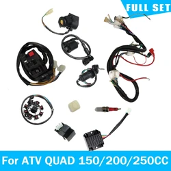 1Set Beach ATV Wiring Harness Truck Electric Wiring Harness Wire Loom Stator Full Kit For ATV QUAD 150/200/250CC Car Accessories