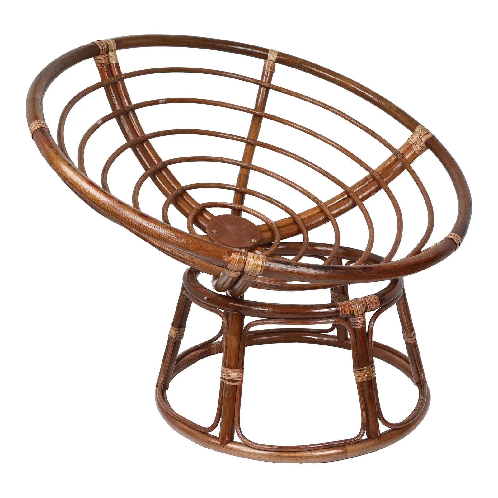 

Рама стула Papasan 42 дюйма из ротанга (подушка не коричневая, 42 дюйма