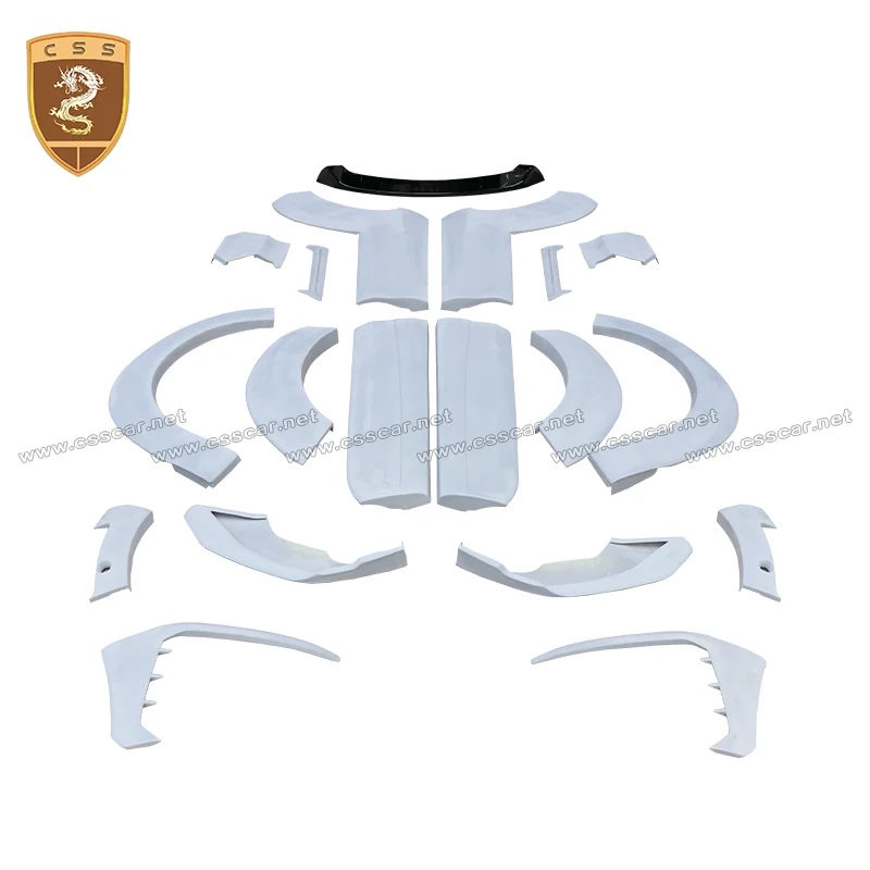 

NEW For Audi Q7 AB-T Style Fiberglass Wide Bodykit Front Lip Wrap Corner Vents Side Skirt Fender Wheel Arch Roof Wing 2020-2022