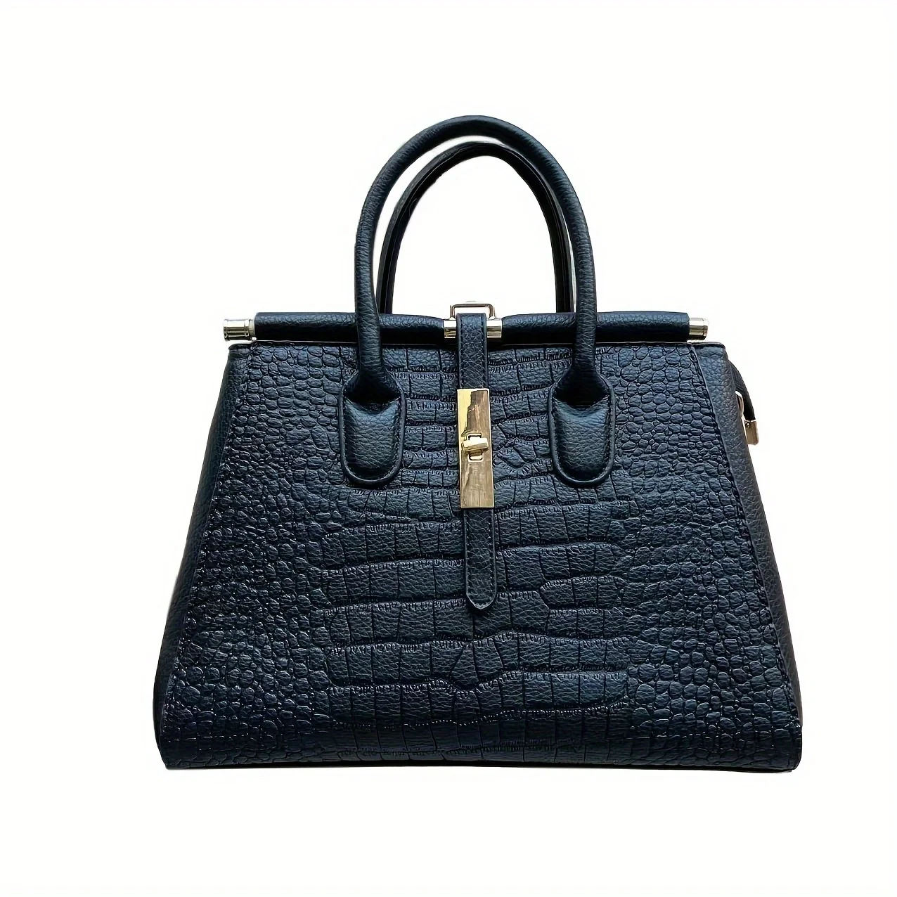 Alligator Print Handbag - stylish zipper two-hand handle handbag - perfect for work and office use