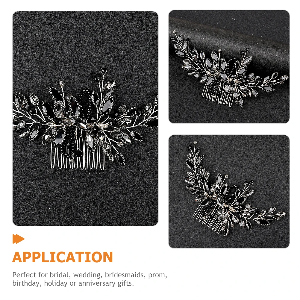 

Crystal Hair Comb Wedding Bridal Headpiece Lightweight Glass Claw Drill Delicate Accessories for Bride Bridesmaid Prom Gifts