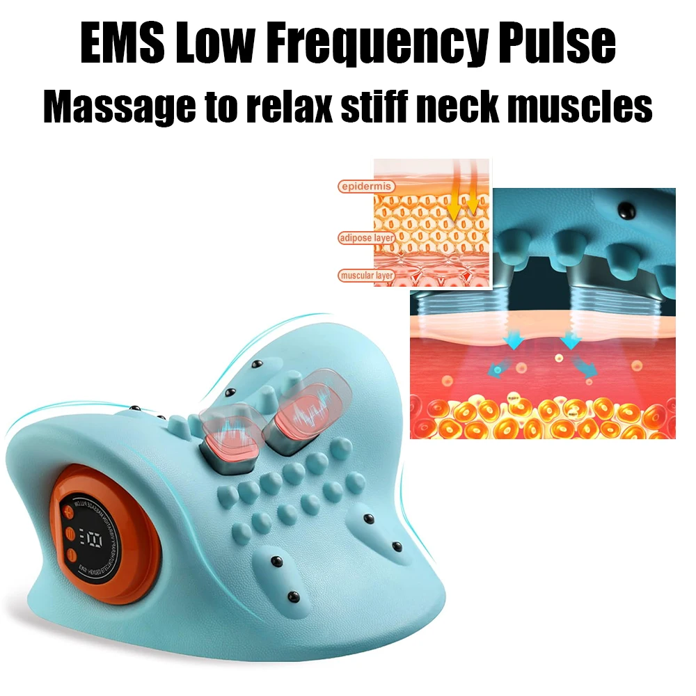 

Электрический массажер для шеи для взрослых: восстановление, облегчение боли, вибрация, вытяжение, портативная массажная подушка для шеи и головы с воздействием на акупунктурные точки