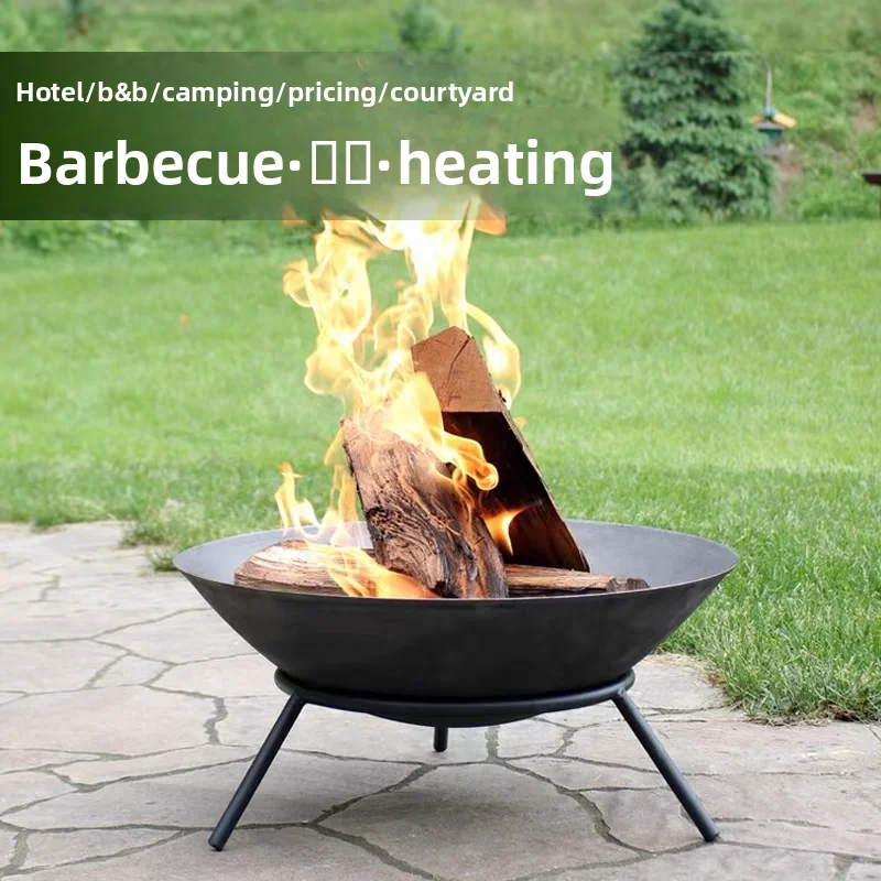 

Outdoor BBQ Heating Stove Portable Cam Picnic Home Gatherings Wild Set Fire Pit Stove Cooking ill Firewood Basket