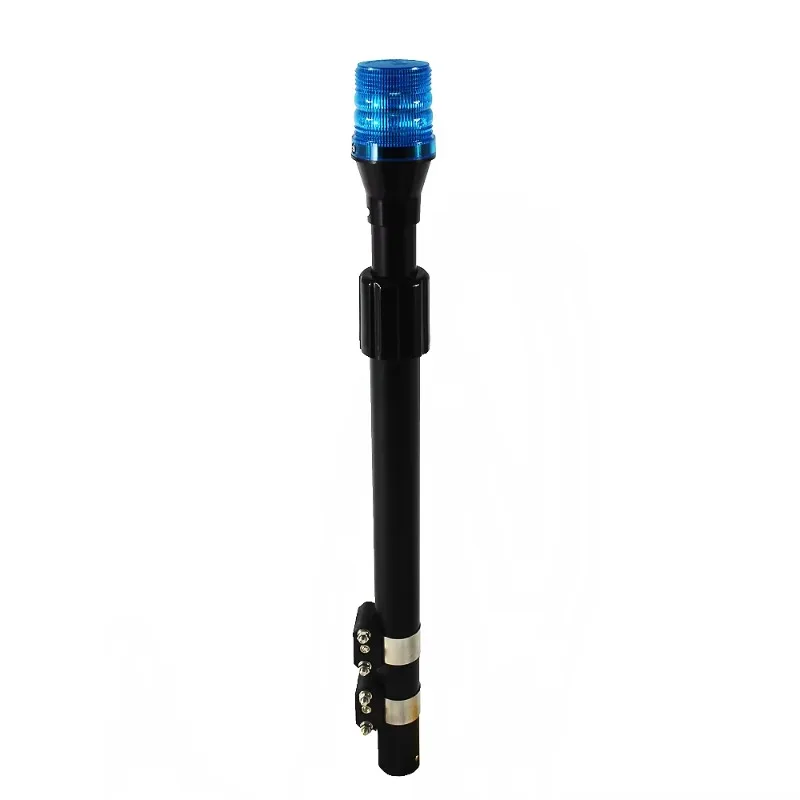 New Flexible Aluminum Rod Mounted Light Emitting Diode Flash Beacon Motorcycle Beacon Rotary Rod