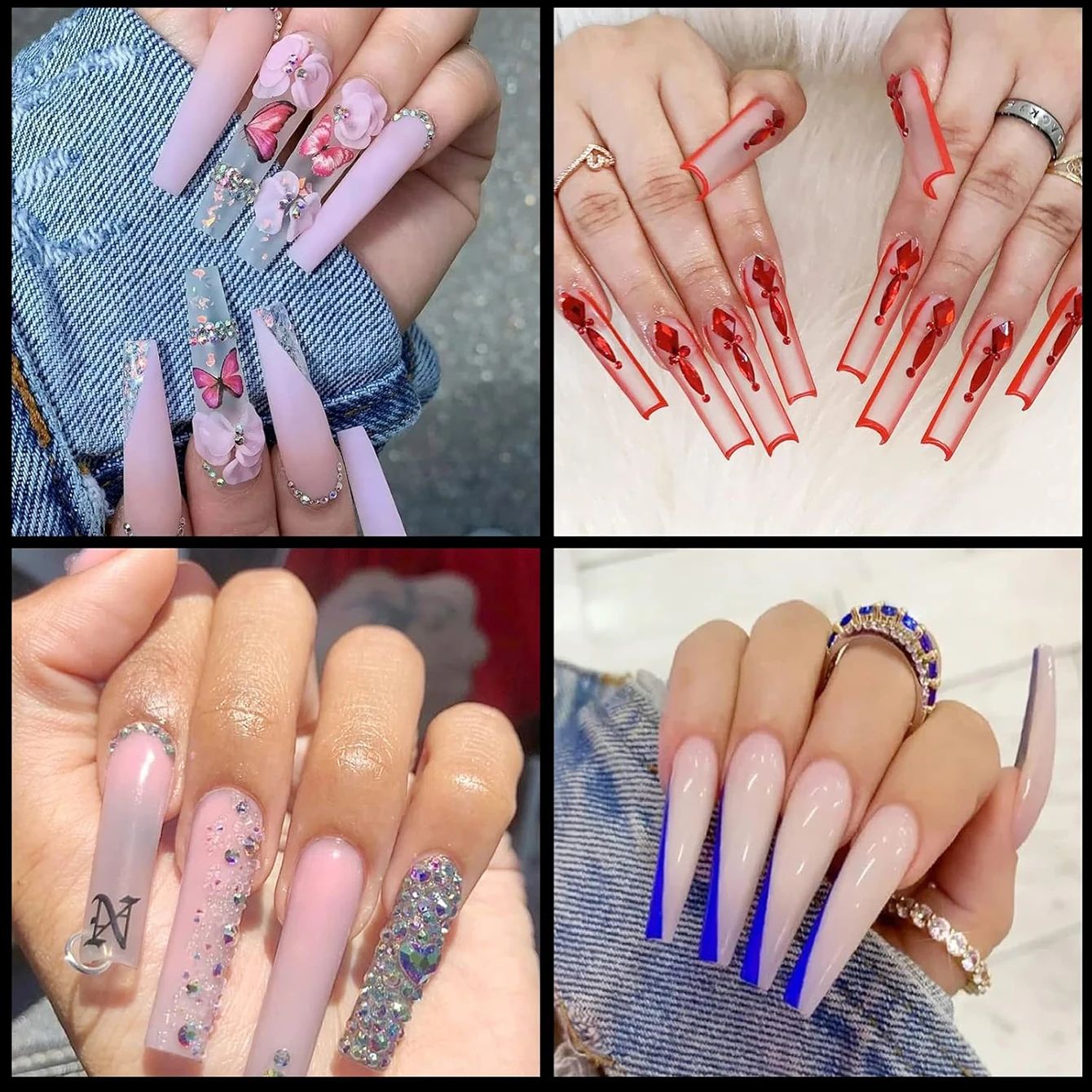 120 STKS Transparant Acryl Nagel Met Ultra Lange Rechte Conische Vierkante Half Cover Nagel Tip Geschikt Voor Diy Nail Art