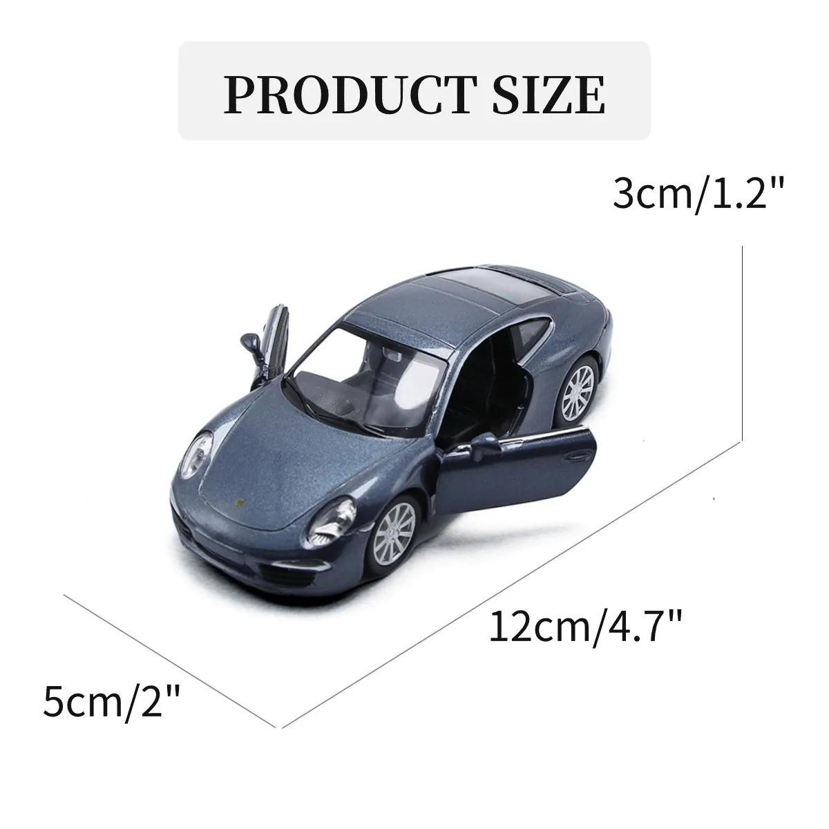 1:36 Porsche 911 Carrera Metal Diecast Car Model Repilca Scale Miniature Collection Vehicle Hobby Kid Toy for Boy Xmas Gift