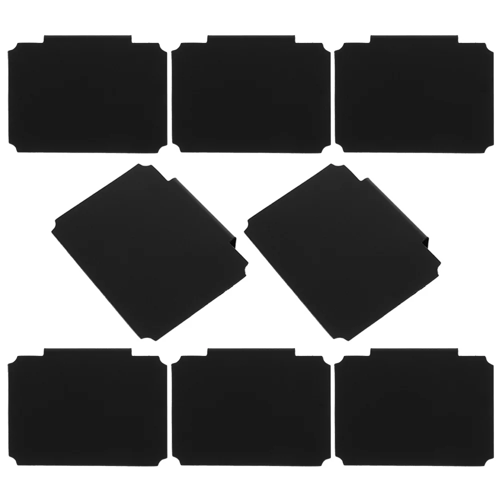 

8pcs Removable Bin Tags Shelf Basket Labels Chalkboard Holder Black Clips Pantry Organization Storage Room Labels Rewritable