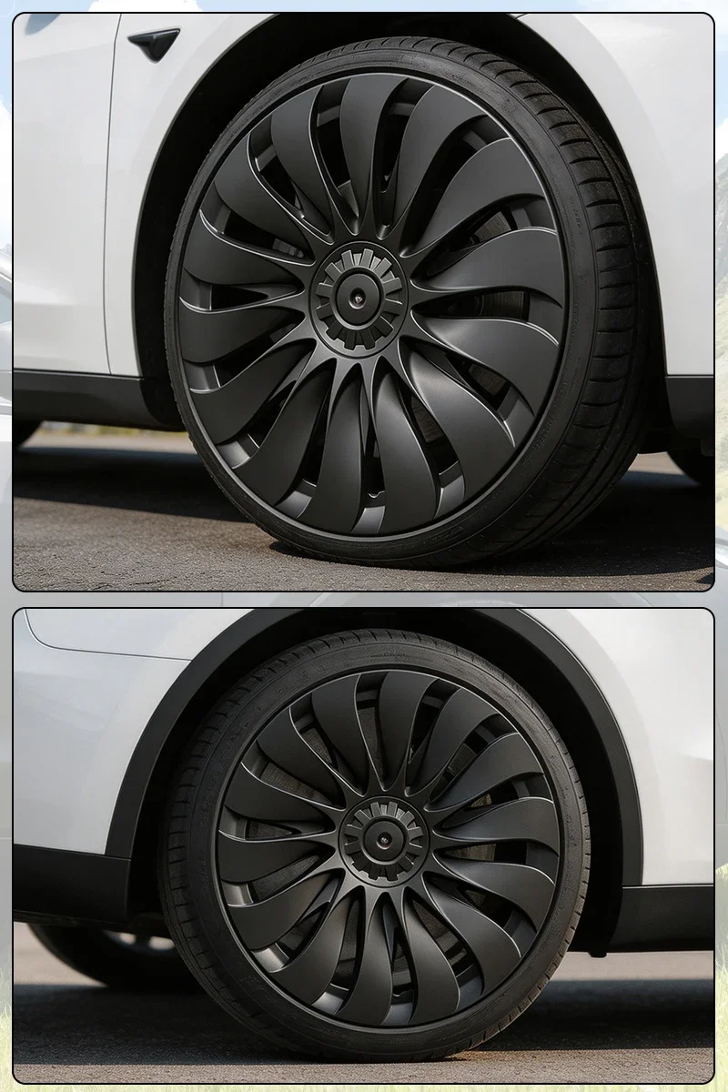 Für Tesla Model Y Juniper Standard 18 Zoll 4 Stück Vollrand-Apertur-Radabdeckung Radkappen Leistungs-Ersatzteile Zubehör 2026 – Detail 12