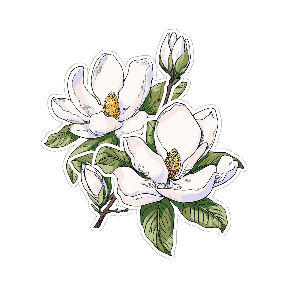 Mangocraft Spring Magnolia Flowers Clear Stamp DIY Scrapbooking Supplies Silicone Stamp For Card Making Albums Crafts Decor