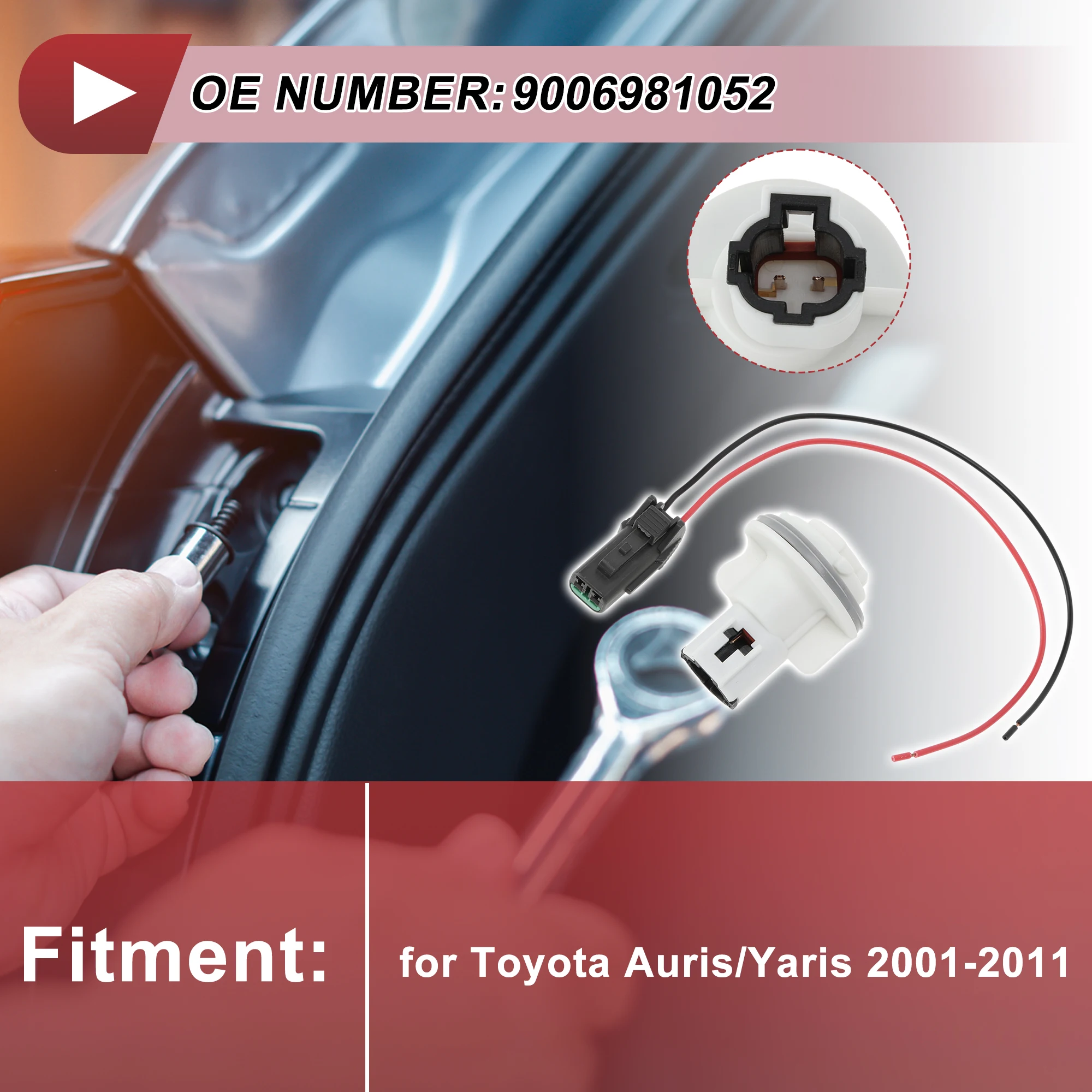 

UXCELL 1 Set Front Turn Signal Light Socket Wiring for Toyota Auris 01-11 No.9006981052