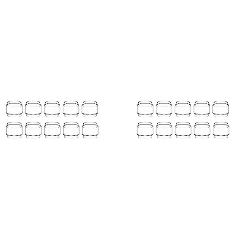 N36R-20Pcs Clear Bubble Glass Tubes Mini Cups For Zeus Sub Ohm Tank Repair Parts Accessory