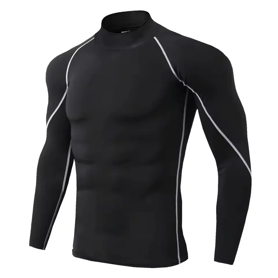 Men Compression Long Sleeve T Shirt Sportswear Male Skinny Tshirt Elastic Track Tracksuit Clothing Gyms Fitness T-shirt For Men view 2