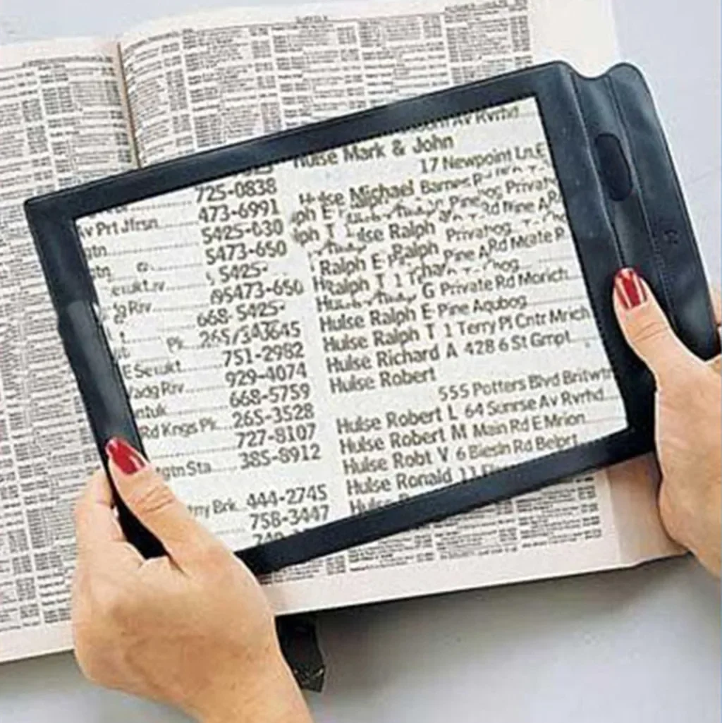 Lentes a4 Grande Folha Lupa Livro Lente de Leitura Página Lente de Vidro Lente Ampliação Auxílio Fresnel Lentes Lupa