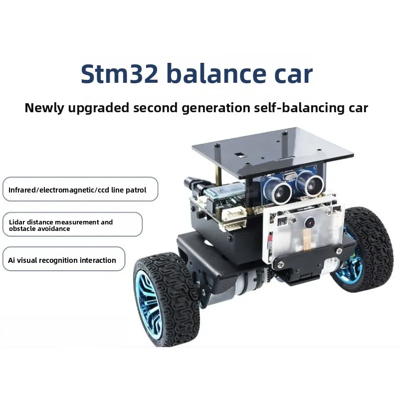 Intelligent STM32 Two-wheel Self-balancing Trolley PID Two-wheel Robot Chassis Kit LQR Radar Obstacle Avoidance