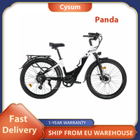 Cysum Panda Electric Bike, 500W Motor, 48V 14AH Battery, 27.5*2.2-inch Tire Adult Ebike, 40km/h Max Speed, Hydraulic Disc Brake