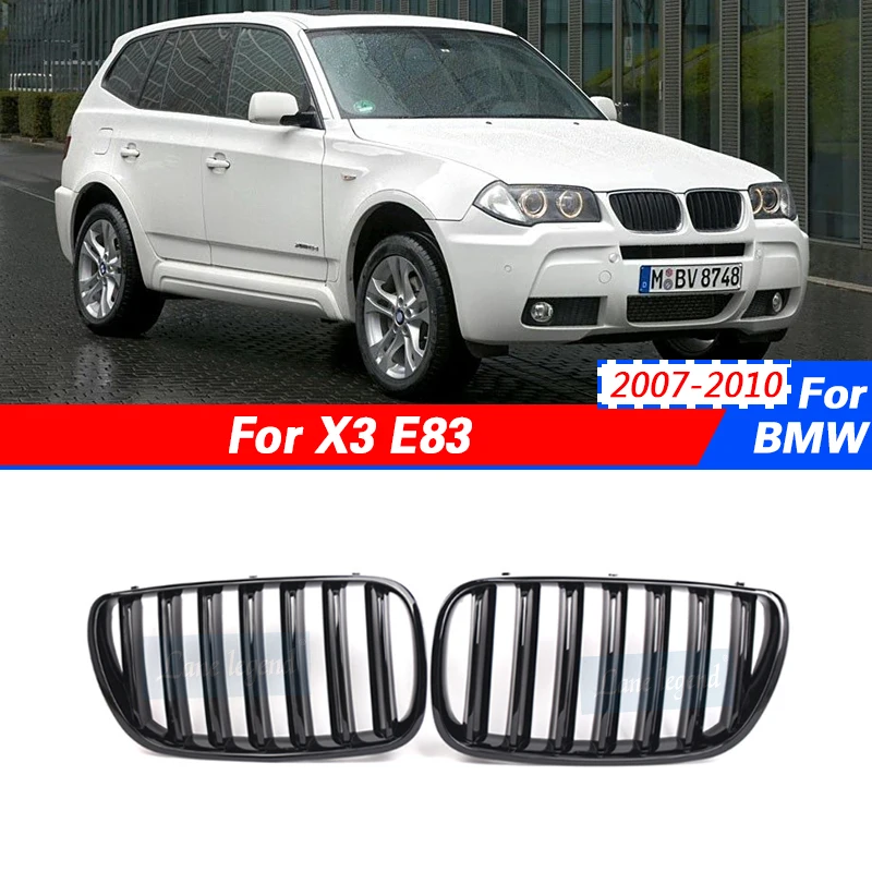 

Car Grille For BMW E83 X3 SUV 2007-2010 ABS Plastic Front Grilles Pair Front Bumper Grill Car Accessories