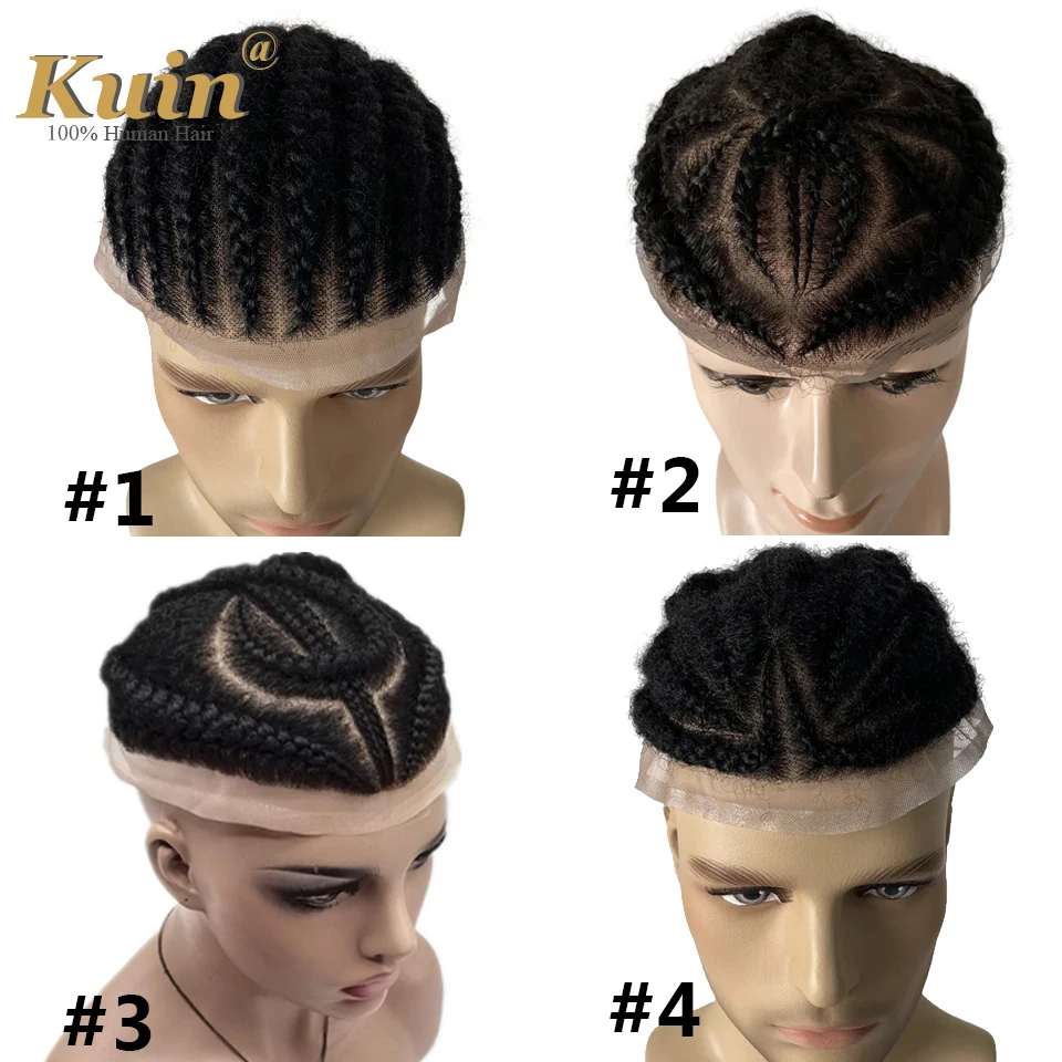 

Cornrow Braids Полный кружевной парик Мужской парик Мужские волосы Капиллярный протез Вязание крючком Косы Кружевные парики для мужчин Система человеческих волос Блок