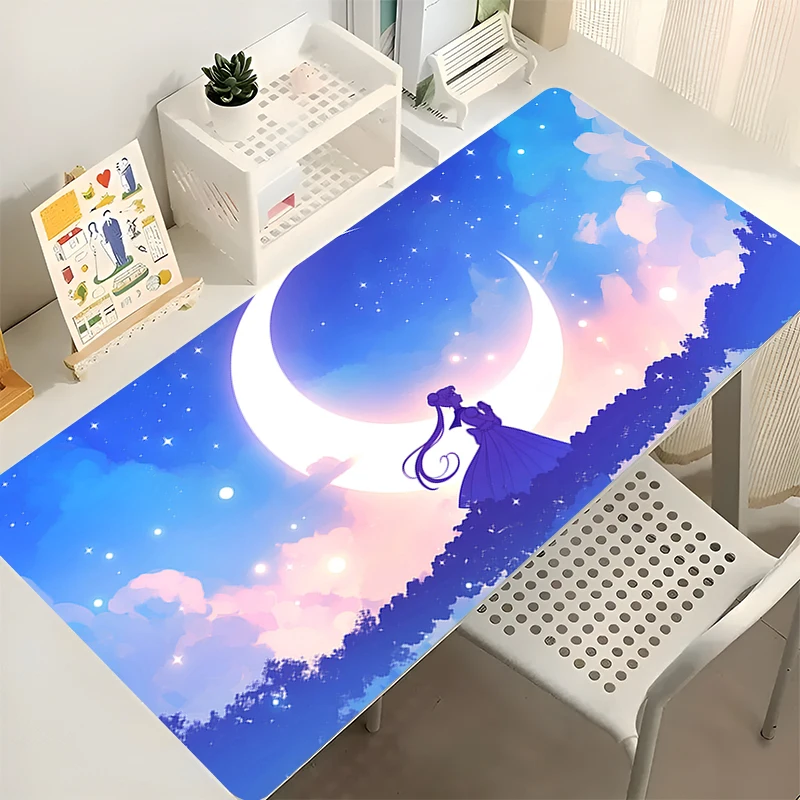 

Hot Mouse Pad Anime S-Sailor Moons Professional Gaming Accessories Rubber Locking Edge Keyboard Desk Mat Gamer kawaii mousepads