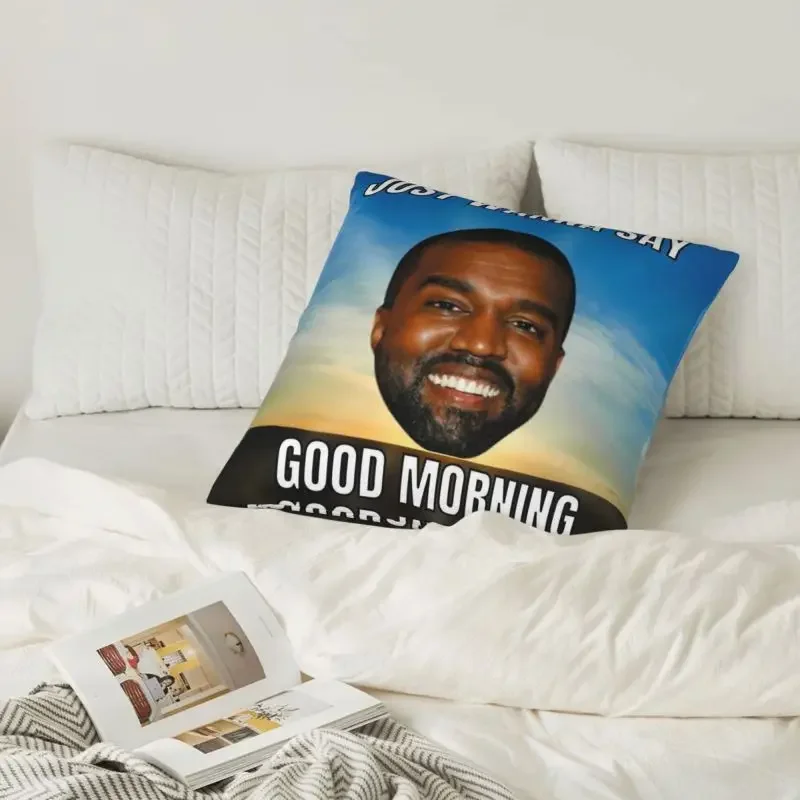 Funny Kanye West Meme Cushion Covers 40x40cm Soft Throw Pillow Case for Sofa Car Square Pillowcase Living Room Decoration