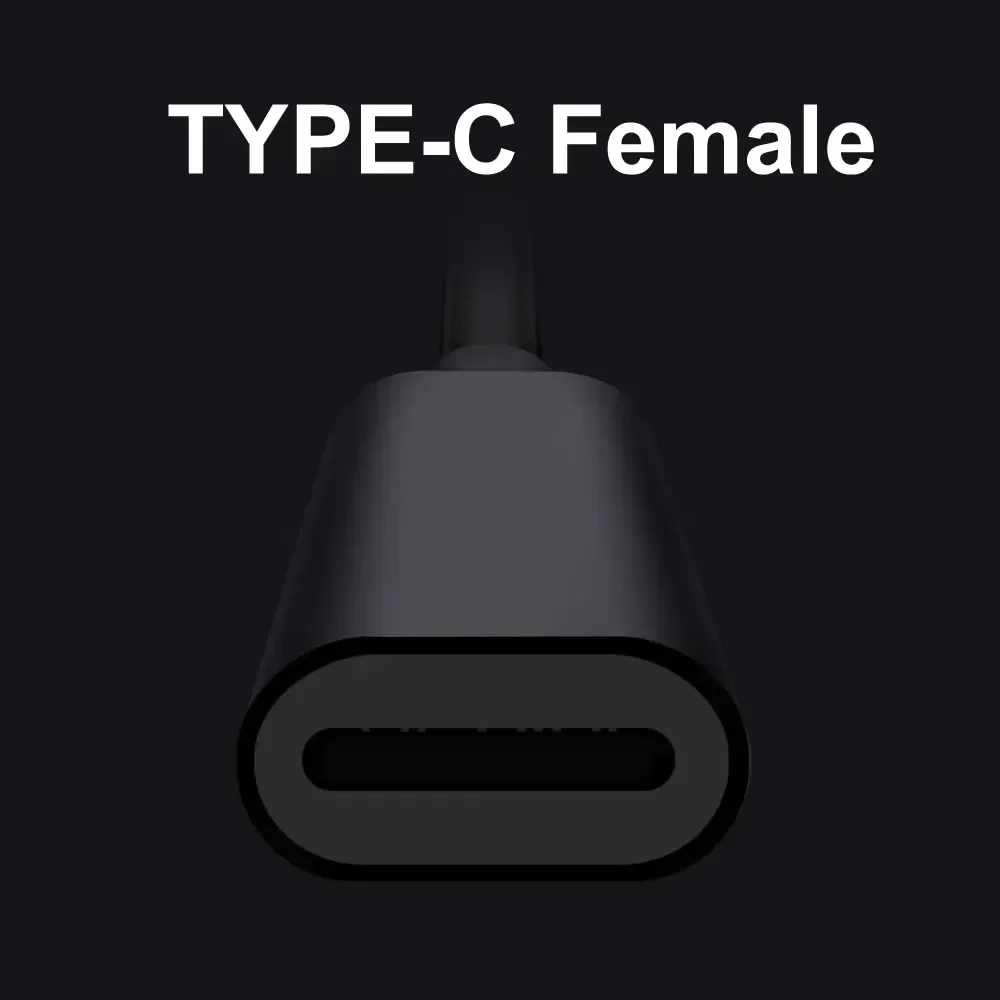 USB C Female to Type C/Micro USB Splitter Adapter Cable Extension Multi Charing Cable For Type-C Phone Tablet and Android Device