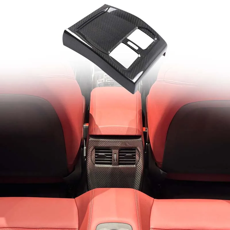 

For BMW 4 Series 2024+ ABS carbon fibre Car Armrest Box Rear Air Conditioning Air Outlet Frame Cover Trim Accessories