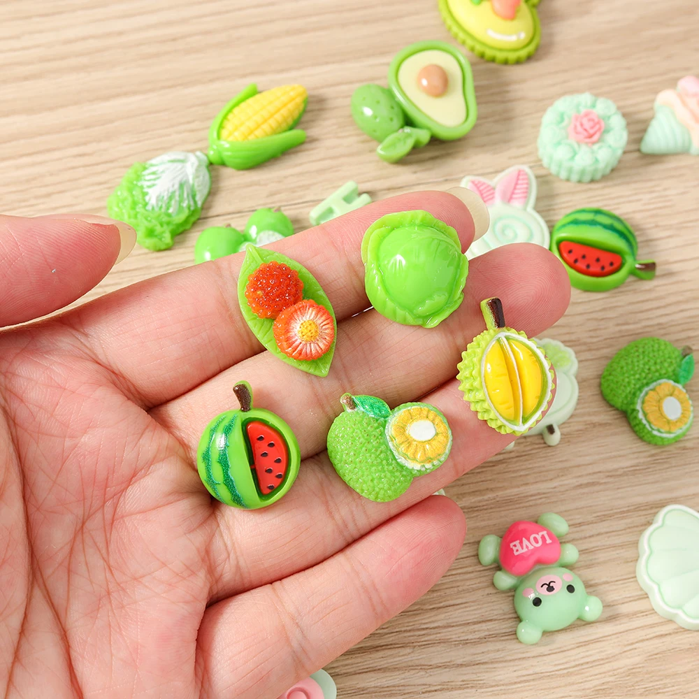 Tusember 20 Stück bunte, niedliche Harz-Anhänger mit Tieren, Früchten und Blumen für Ohrringe, Armbänder, Schlüsselanhänger, DIY-Schmuckherstellungszubehör – Detail 33