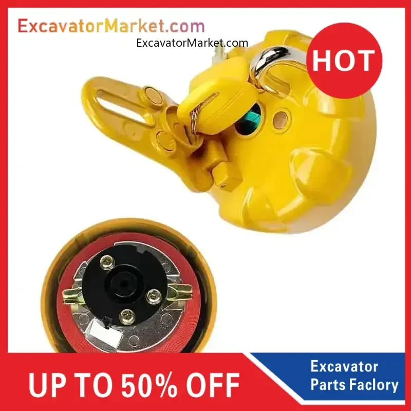 

For excavator Excavator for modern R55 60 120 200 210 225-5/7 diesel fuel tank cap anti-theft