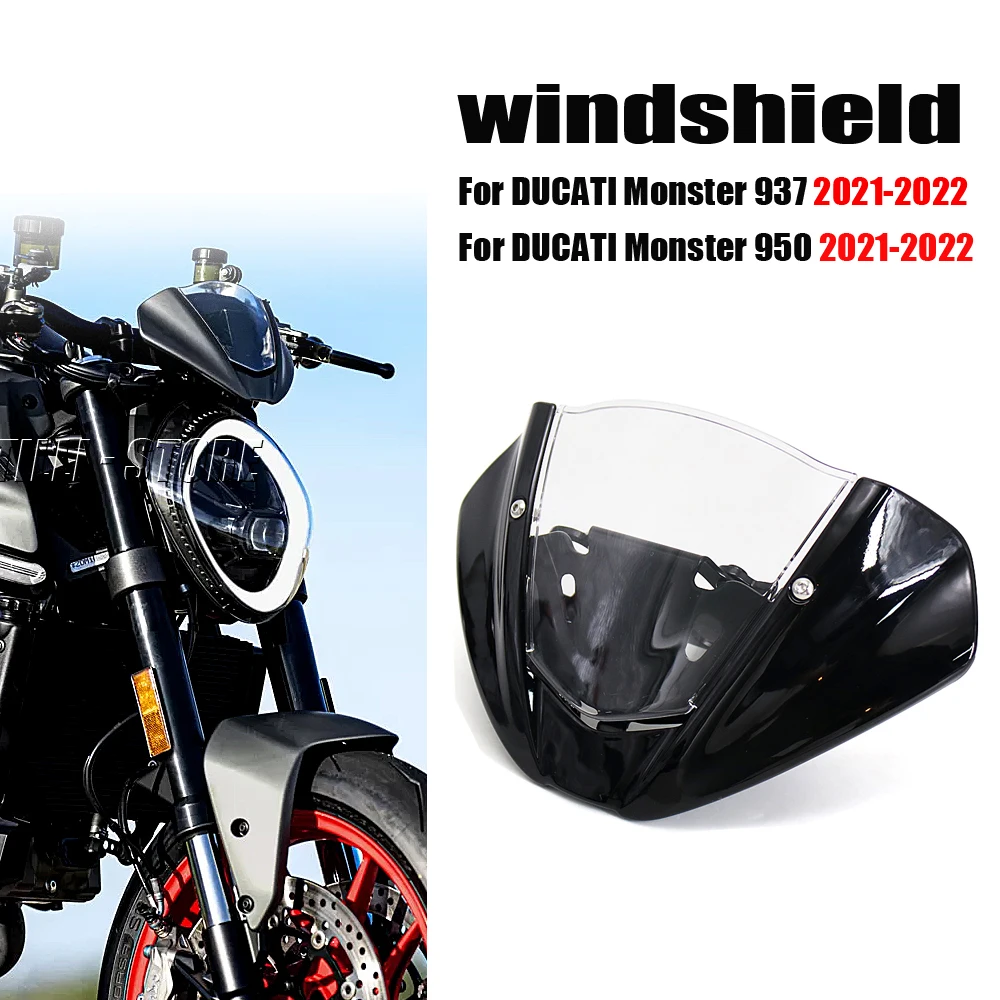 

Motorcycle Windshield Wind Screen Shield Deflector Protector Cover Accessories For Ducati MONSTER 950 Monster 937 2021 2022