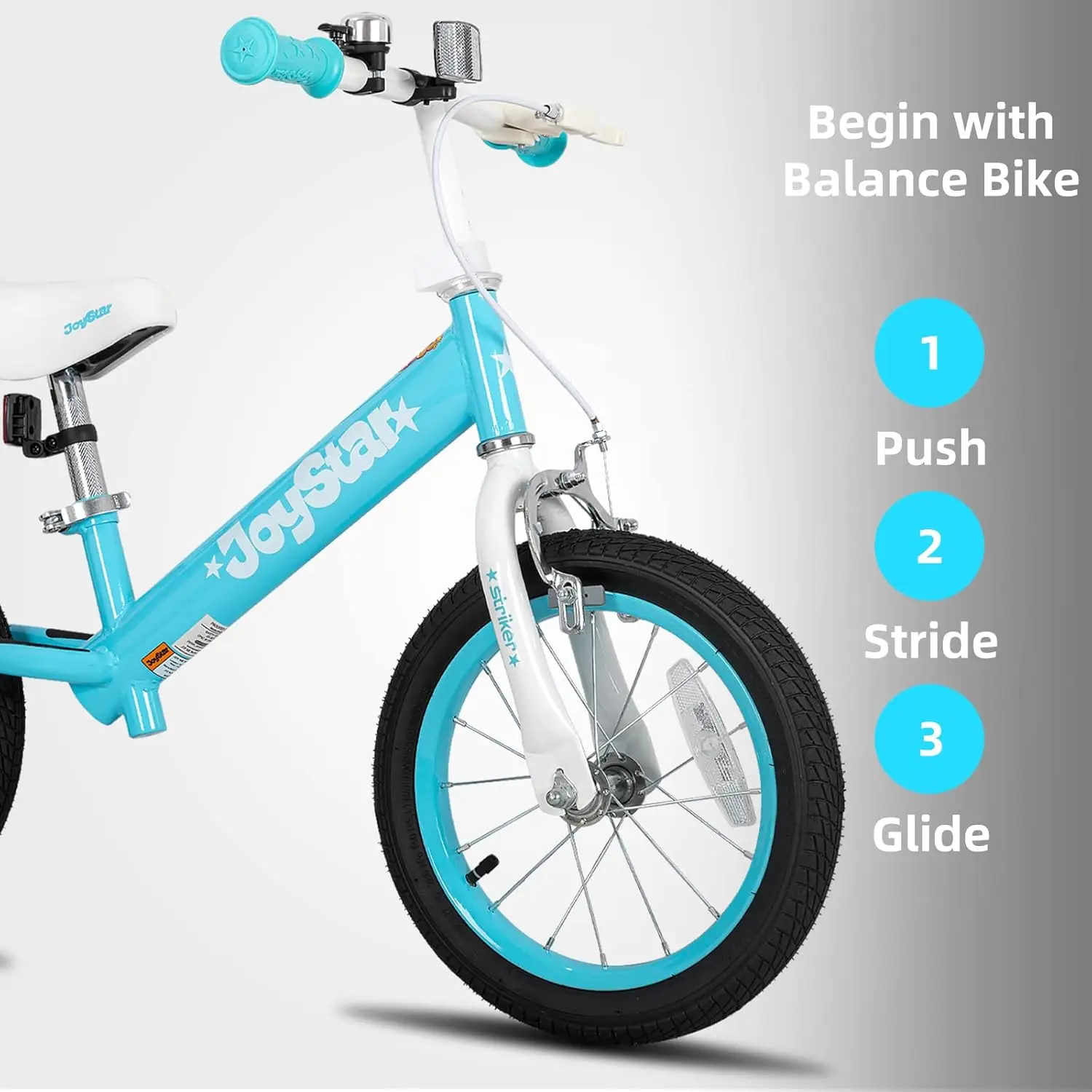 16 Inch Balance Bike for Toddlers and Kids Ages 4-7 Years Old Boys and Girls - Sport Kids Balance Bike with Handbrake - No Pedal