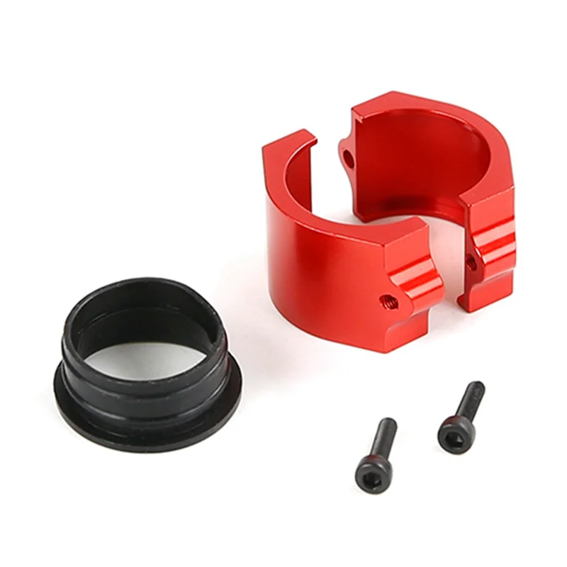 CNC Metal Resonance Tube Clamp Kit for 1/5 Hpi Rofun Baha Rovan King Motor Baja 5B 5T 5Sc Rc Car Racing Toys Parts,Red