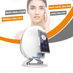 Skin Diagnosis System Facial Acne Pores Moisture Scanner Analysis Machine 36 Million Pixels Skin Analyzer With 15.6 Inch Screen