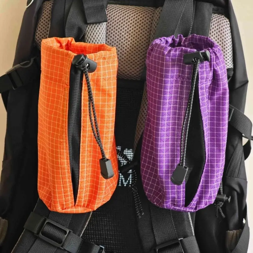 Drawstring Closure Water Bottle Holder Elastic & Secure Fit Water Resistant Outdoor Shoulder Strap Bag Adjustable Attachment