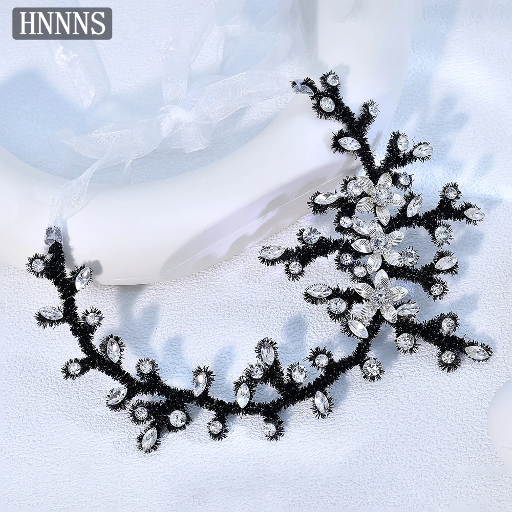 HNNNS Guest Wedding Headdresses Handmade Luxury Headbands Women's Formal Dress Headwear Rhinestone Bridal Hair Accessories A385